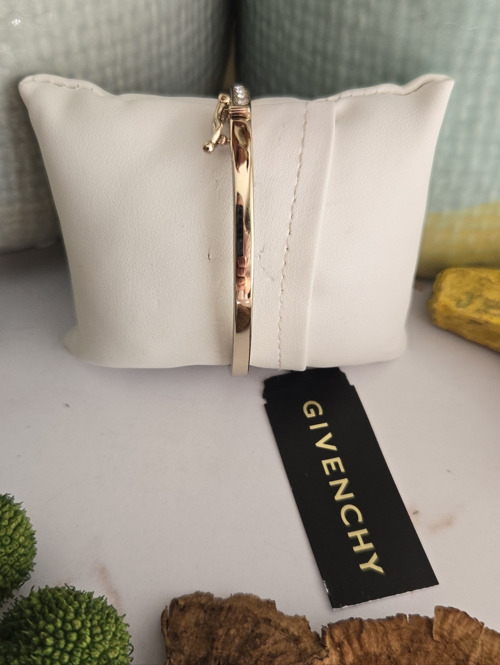 Givenchy Gold-Tone Crystal Row Slim Bangle - Picture 3 of 6